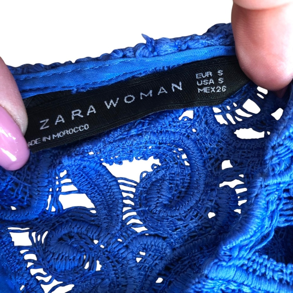 Zara Cobalt Lace Sheath Dress - Picture 4 of 15